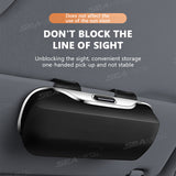SEAMETAL Car Glasses Box Portable Press Switch Sunglasses Holder Driving Glasses Case Car Sun Visor Lenses Storage Box