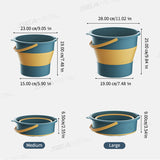 SEAMETAL 5/10L Portable Folding Bucket Thickened Silicone Fishing Camping Bucket