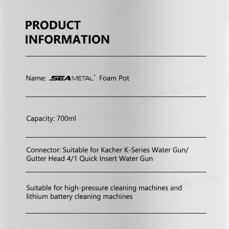 SEAMETAL Car Washer Foam Spray Bottle Lance Sprinkler Water Hose Nozzle