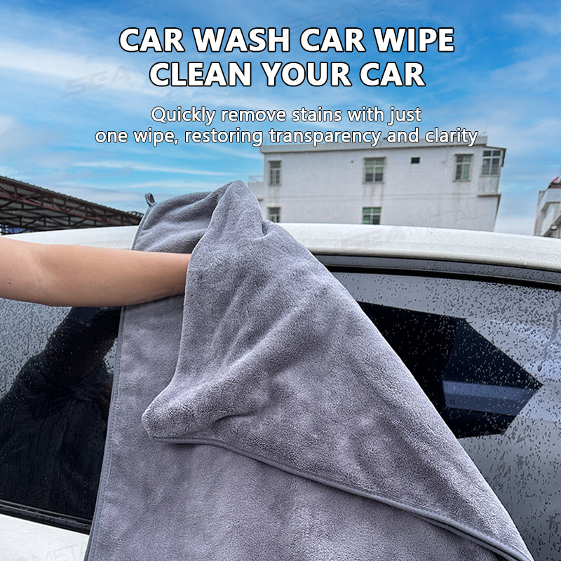SEAMETSL 60X160CM Car Washing Towel Double Side Velvet Towel Car Drying Towel