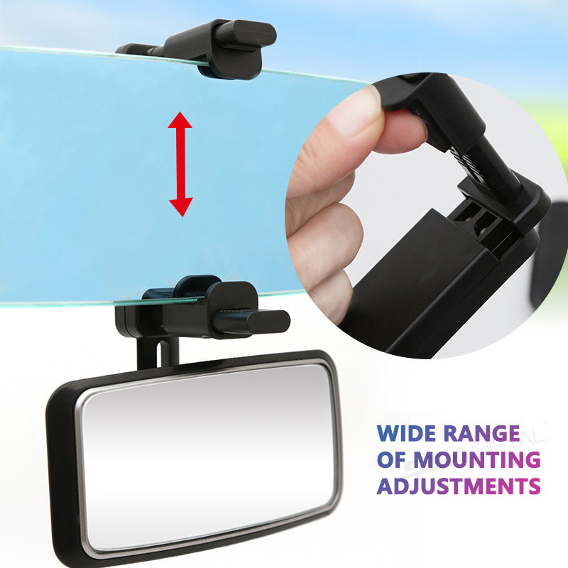 SEAMETAL 360° Rotates Adjustable Car Interior Rear View Mirror Mount Clip Auto Back Seat Auxiliary Mirror