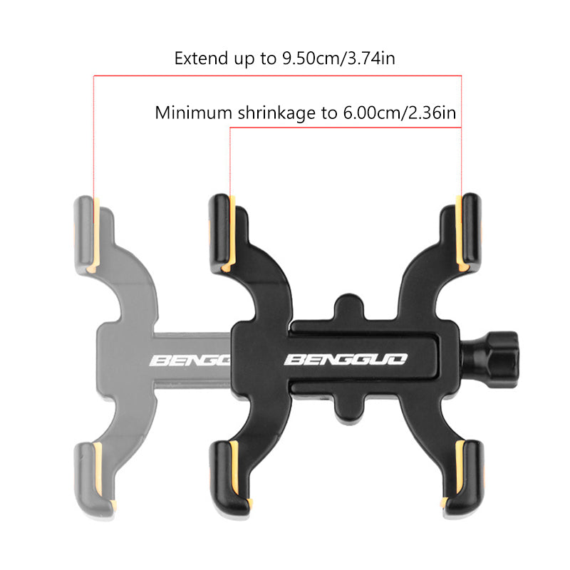 SEAMETAL Motorcycle Bicycle Phone Holder Aluminum Alloy Shock Absorption Phone Stand Waterproof Stable