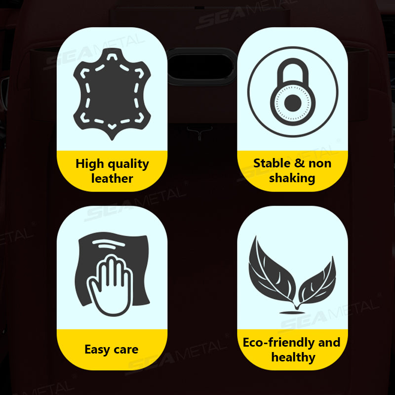 SEAMETAL Car Seat Back Storage Box Multifunctional Cup Holders Phone Stand Tissue Box