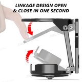 SEAMETAL Foldable Turntable Motorcycle Cup Holder CNC Metal Anti-Vibration Water Cup Bracket Kettle Holder Modified Accessories