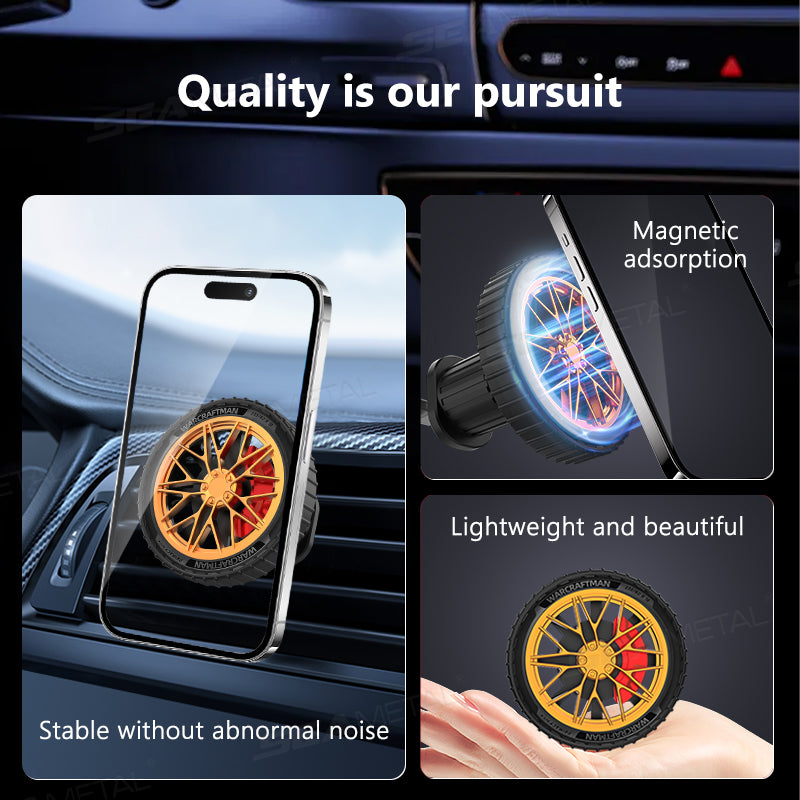 SEAMETAL Magnetic Car Phone Holder Vent Wheel Styling Phone Holder