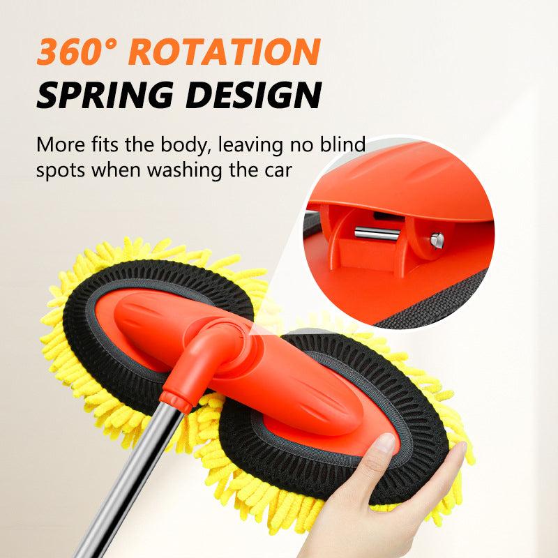 SEAMETAL Durable 360 Rotatable Car Cleaning Brush Dual-Head Car Wash Mop