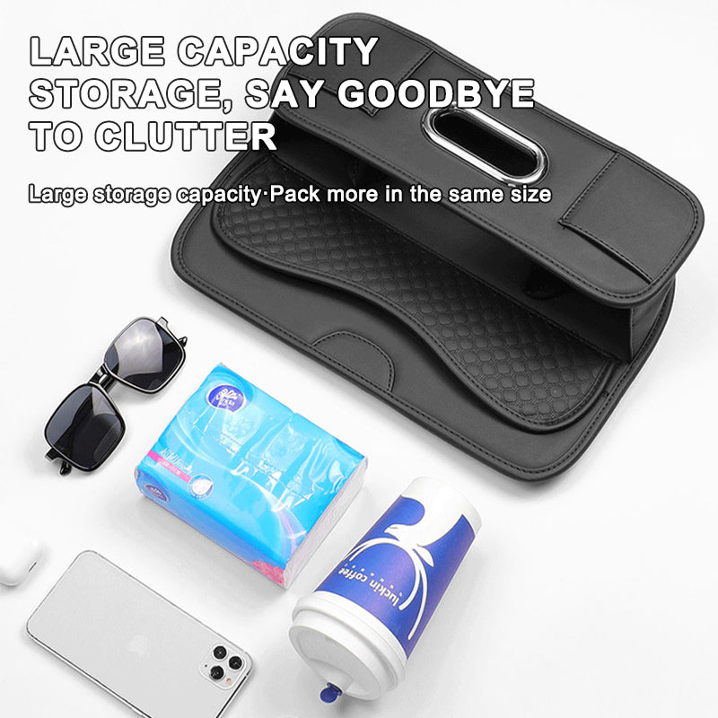 SEAMETAL Car Storage Bag Large Capacity Car Tissue Box Water Cup Holder With Hooks