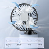 SEAMETAL 12V/24V USB Car Dashboard Cooling Fan with Suction Cup Single Head Fan 360 Degree All-Round Auto Cooler