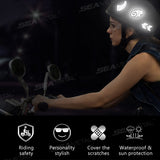 SEAMETAL Reflective Stickers Motorcycle Helmet Decal Arrows Eyes Wings Devil Horns Waterproof Night Warning Sign Exterior Parts