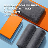 SEAMETAL 500GSM Car Wash Towel Cleaning Cloth Rag Thickened Coral Fleece Microfiber Towel Car Detailing Care Tools