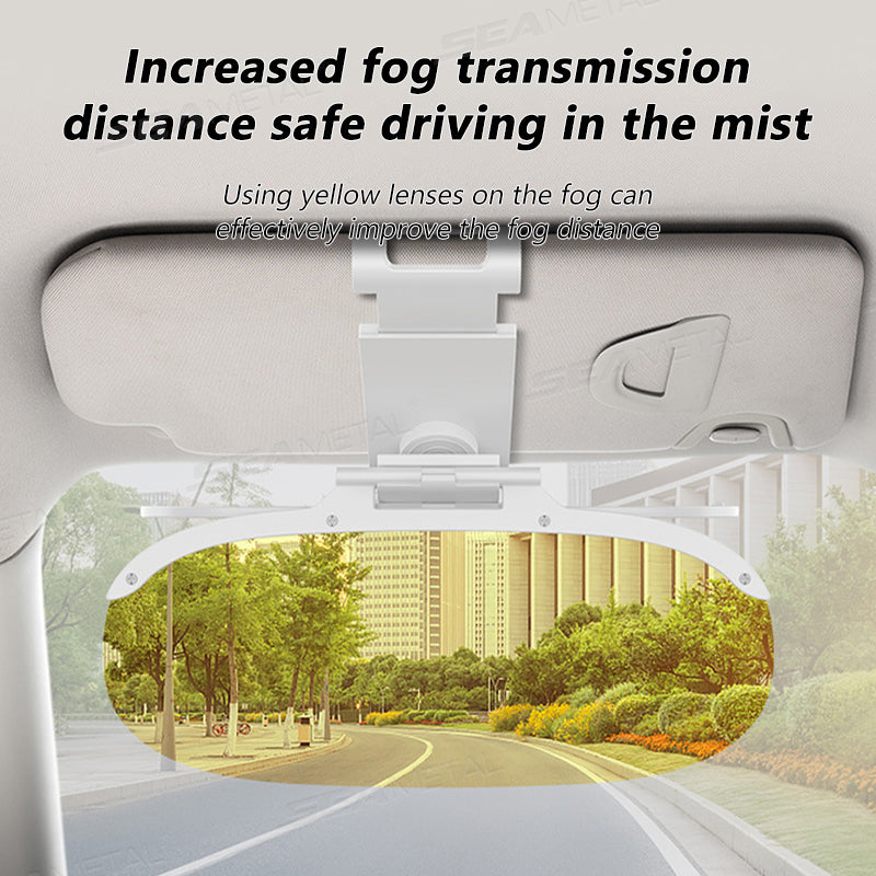 SEAMETAL Car Sun Visor Goggle Anti-UV Anti-Dazzle Sun Visor Clip-on Extender
