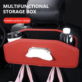 SEAMETAL Car Seat Back Storage Box, Car Tissue Box, Water Cup Holder, Trash Can