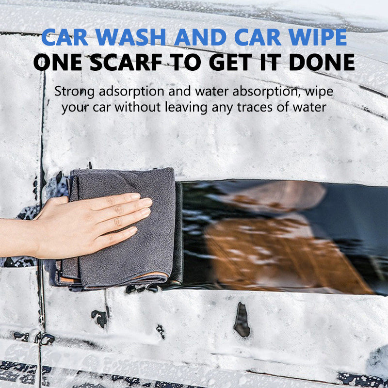 SEAMETAL 500GSM Car Wash Towel Double-sided Suede Car Cleaning Cloth