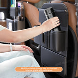 SEAMETAL Large Capacity PU Leather Car Seat Back Organizer with Tissue Holder