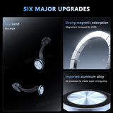 SEAMETAL Car Phone Holder Magnetic Sucker Aluminum Alloy Dashboard Air Outlet