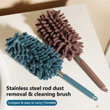 SEAMETAL Extendable Handle Feather Duster Telescopic Car Dust Brush Cobweb Brush Catcher Mites Gap Dust Car Home Cleaning Tools
