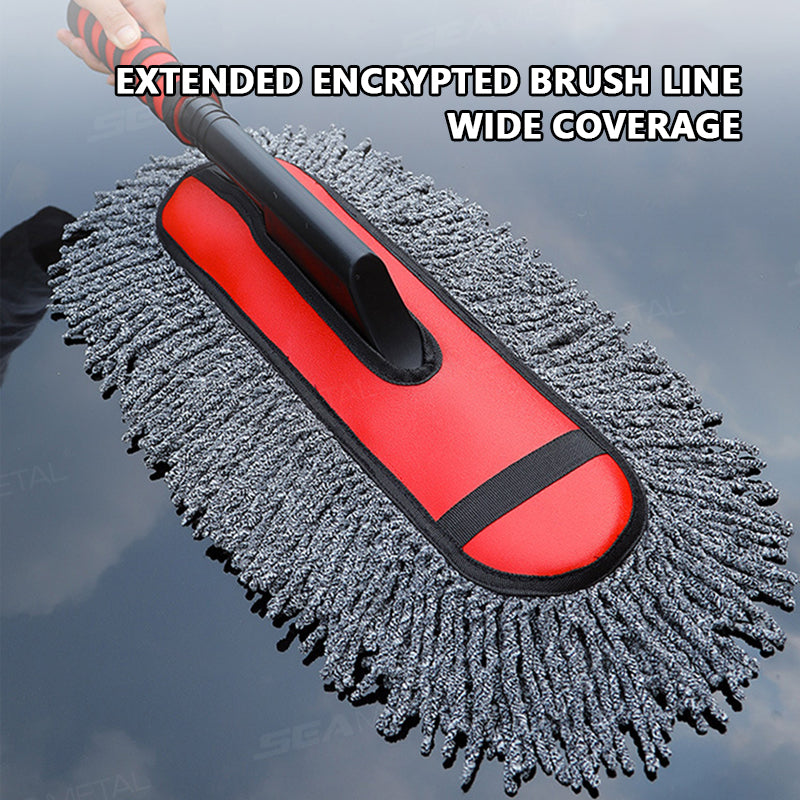 SEAMETAL Microfiber Car Wash Mop Retractable Handle Dust Remover Wax Brush