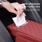 SEAMETAL Universal Car Armrest Console Pad with Tissue Holder Elbow Rest Cushion