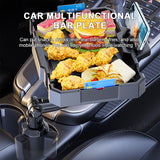 SEAMETAL Car Food Tray Portable Car Dining Table with Mobile Phone Holder