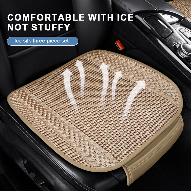 SEAMETAL Summer Car Seat Cover Ice Silk Universal Front Rear Seat Cushion Pad