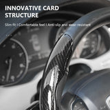 SEAMETAL Carbon Fiber Car Steering Wheel Cover Anti Slip Steering Wheel Protector Cover Durable Wear-resistant