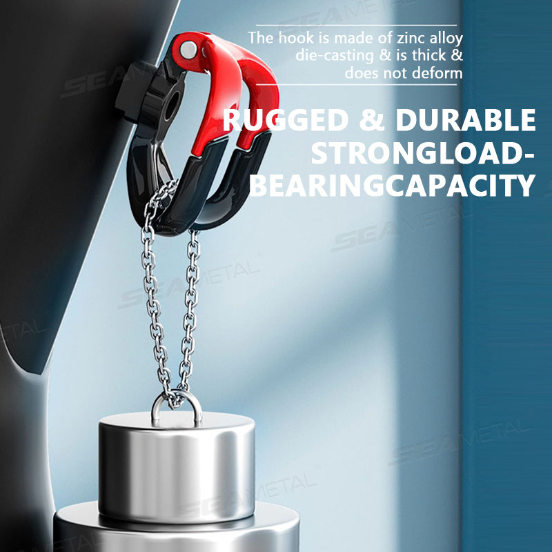 SEAMETAL Aluminum Alloy Motorcycle Helment Hook Holder Hand Bag Double Hook