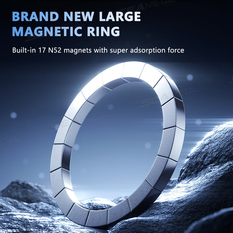 SEAMETAL Car Phone Holder Magnetic Sucker Aluminum Alloy Dashboard Air Outlet