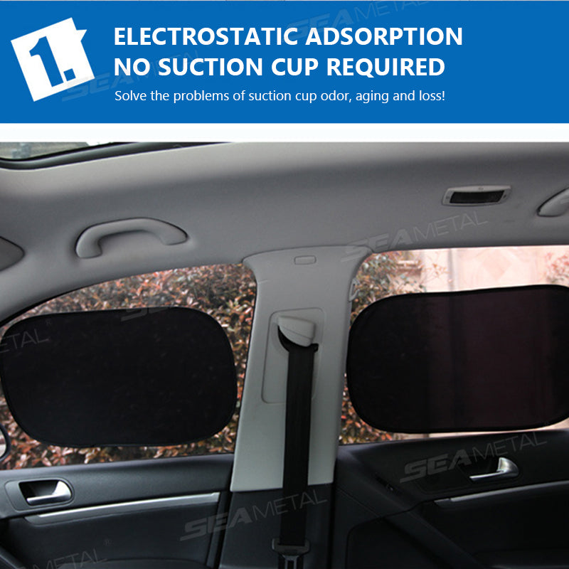 SEAMETAL 2pcs Car Sun Shade UV Protection Car Window Sunshade Side Mesh