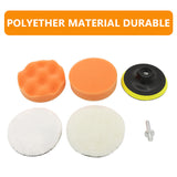SEAMETAL 6pcs Buffing Sponge Pad Auto Buffing Waxing Sponge Car Polisher