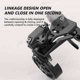 SEAMETAL Foldable Turntable Motorcycle Cup Holder CNC Metal Anti-Vibration Water Cup Bracket Kettle Holder Modified Accessories