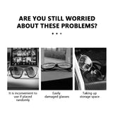 SEAMETAL Car Sun Visor Plate Glasses Case Suede Leather Car Glasses Storage Bag