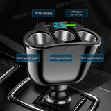 SEAMETAL 5 In 1 66W PD Car Cigarette Lighter Adapter 12V-24V Universal Car Charger