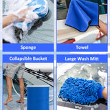 SEAMETAL 13pcs Car Cleaning Brush Set Car Detail Cleaning Gloves with Towel Sponge