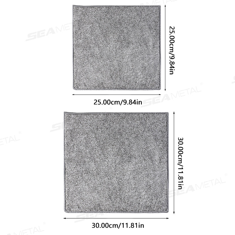 SEAMETAL Thickened Bamboo Charcoal Cleaning Towel Lint Free Super Absorbent Microfiber Cleaning Cloths for Car Window Household