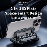 SEAMETAL Dashboard Car Phone Holder 360 Rotation Navigation Bracket Non-slip Silicone Mount Parking Phone Number Plate