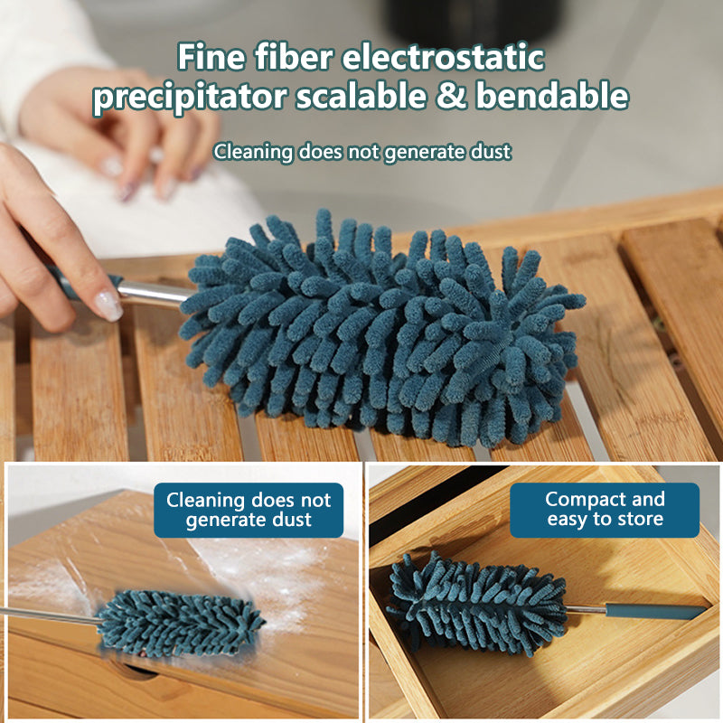 SEAMETAL Extendable Handle Feather Duster Telescopic Car Dust Brush Cobweb Brush Catcher Mites Gap Dust Car Home Cleaning Tools