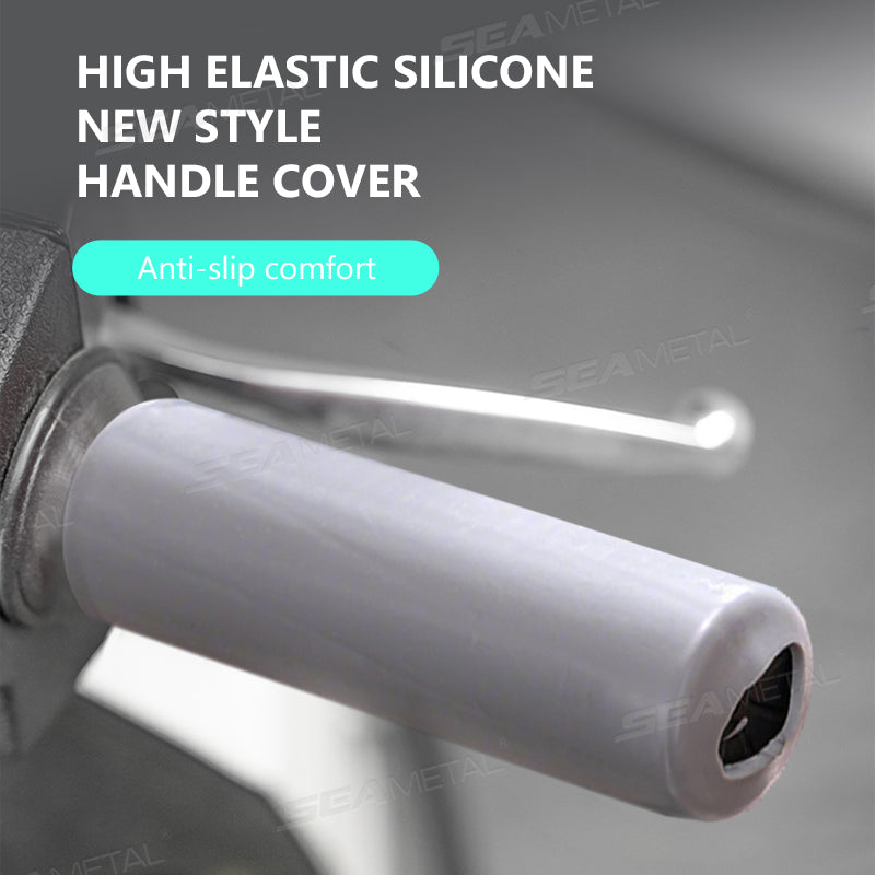 SEAMETAL Self Shrinking Motorcycle Handlebar Cover Silicone Non-Slip Anti Vibration Motorcycle Grip Cover Sleeve Universal Type