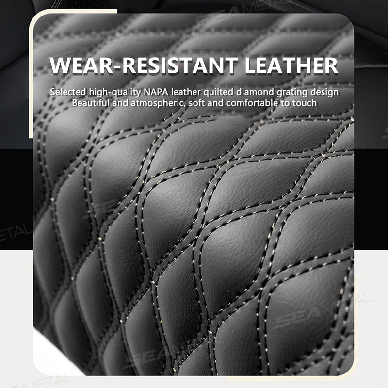 SEAMETAL 5 In 1 Car Armrest Cover Center Console Organizer Tissue Box Cup Holder