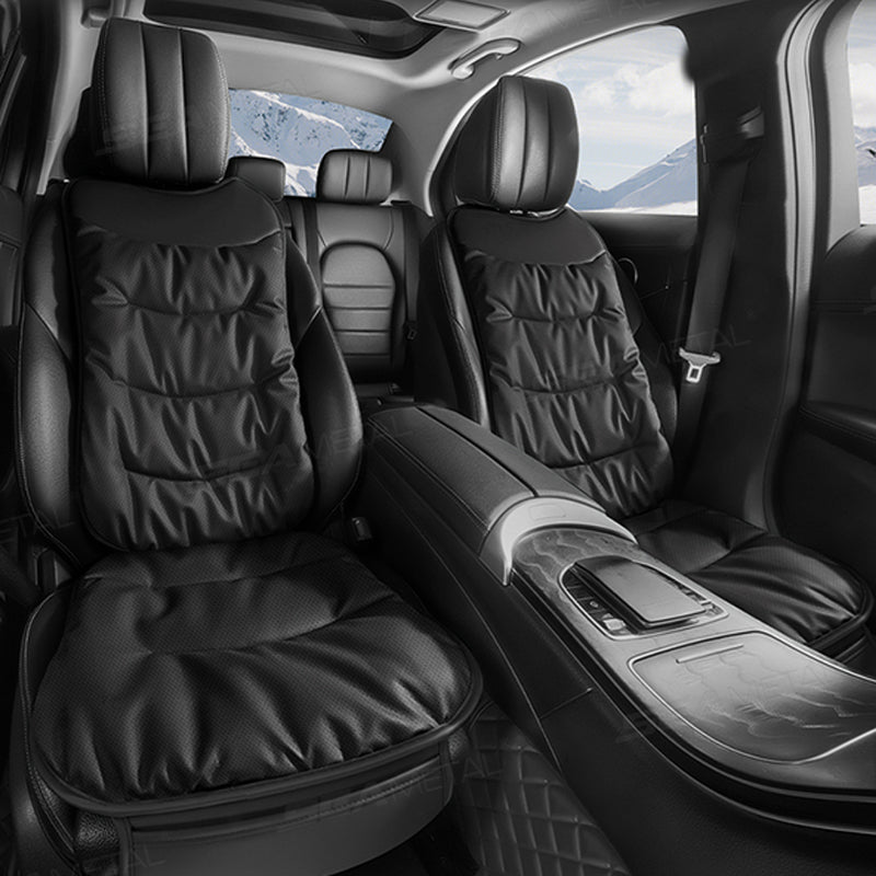 SEAMETAL Car Seat Cover Nappa Leather Car Seat Cushion Protector Winter Warm Seat Mat Soft Breathable Seat Cover Pad Accessories
