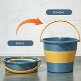 SEAMETAL 5/10L Portable Folding Bucket Thickened Silicone Fishing Camping Bucket