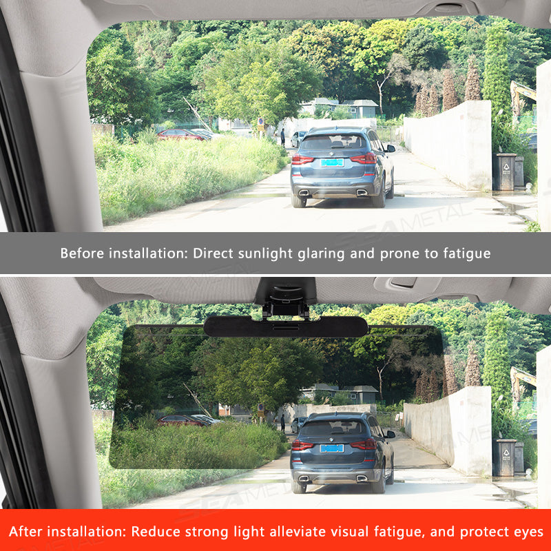 SEAMETAL Anti-Glare Sun Visor for Car,Car Shade for Sun Protection and Snow Blindness,HD Visor Extender All Season Fit for Trucks SUVs