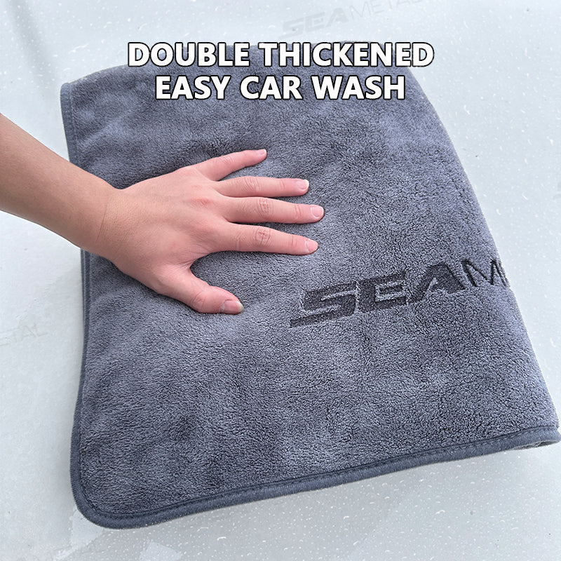 SEAMETSL 60X160CM Car Washing Towel Double Side Velvet Towel Car Drying Towel