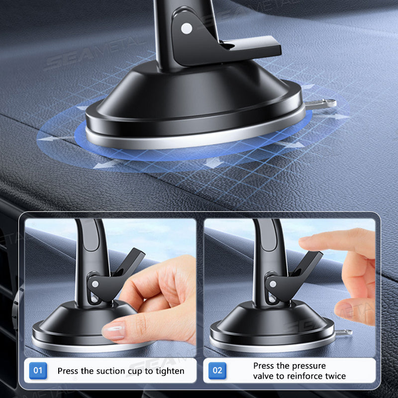 SEAMETAL 12V/24V USB Car Dashboard Cooling Fan with Suction Cup Single Head Fan 360 Degree All-Round Auto Cooler