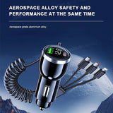 SEAMETAL PD Type C QC3.0 Car Charger with 3 In 1 Fast Charging Cable