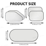 SEAMETAL Car Window Sun Shade Foldable Front Back Side Window Sunshade Cover