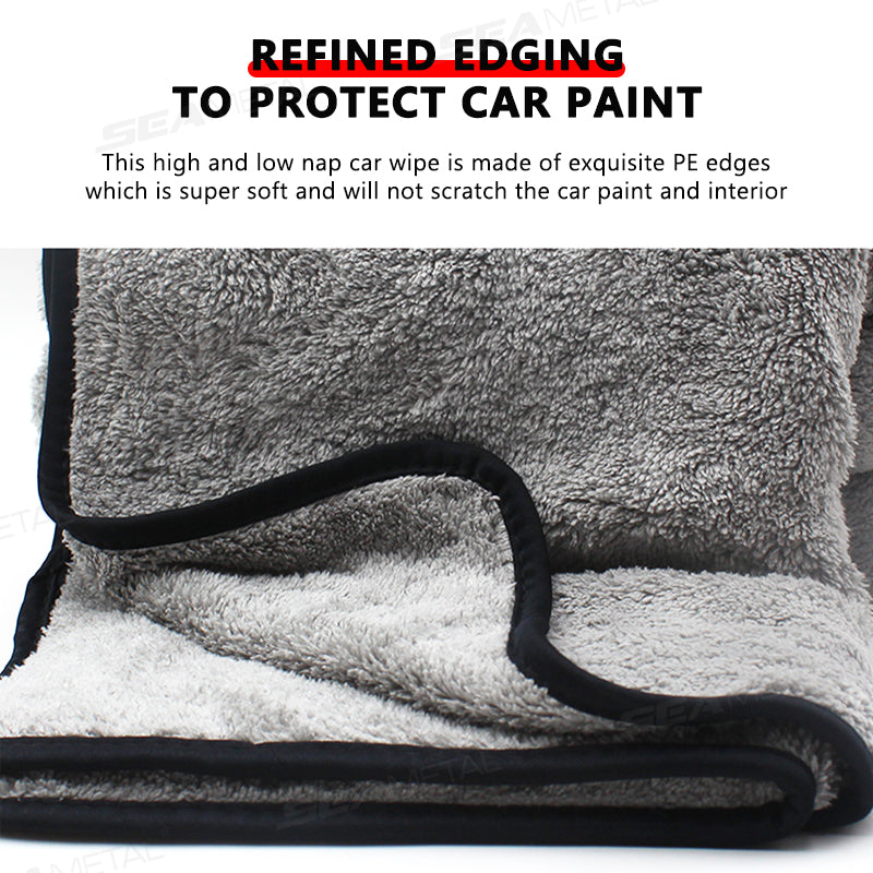 SEAMETAL 120X50CM Car Drying Towel Ultra-Soft Microfiber Auto Cleaning Cloth