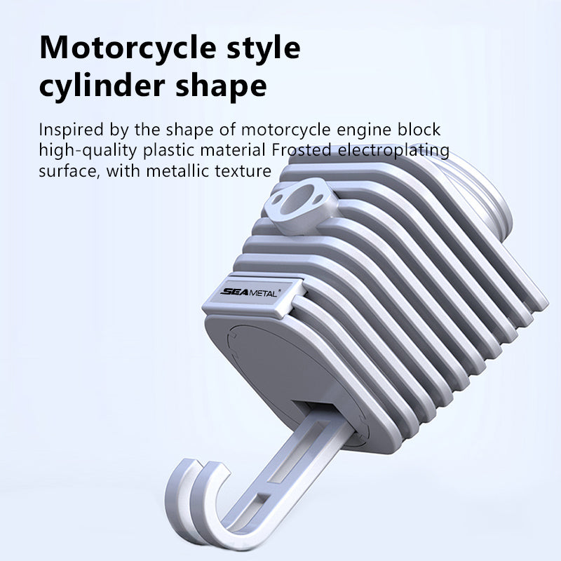SEAMETAL Wall-mounted Key Hanger Hook Moto Cylinder Style Strong Adhesive Hook Holder Home Storage Organizer