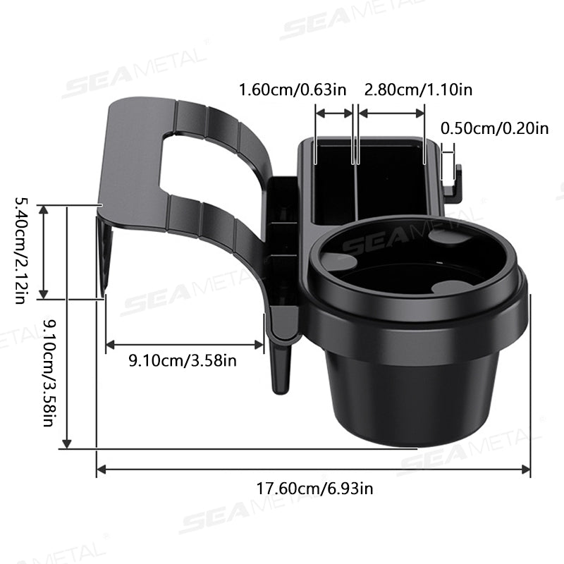 Multifunctional Car Organizer Box Side Door Window Storage Pocket Hanging Storage Rack With Cup Holder Auto Interior Accessories