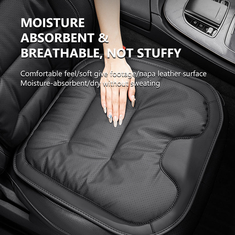SEAMETAL Universal Car Seat Cover Nappa Leather Car Seat Cushion Protector Mat