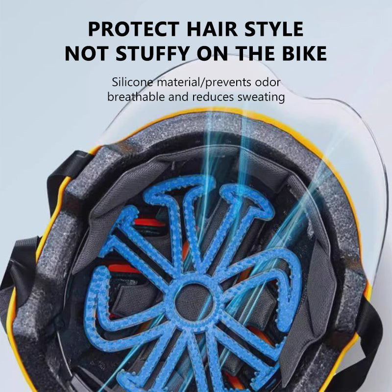 SEAMETAL Motorcycle Helmet Interior Pad Flexible Helmet Inner Silicone Pad Interior Protector Helmet Padding Motorcycle Helmet